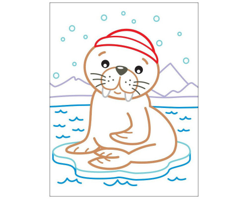 Дитячі кольорові розмальовки "Пінгвіненя" 18701, 2-3 роки