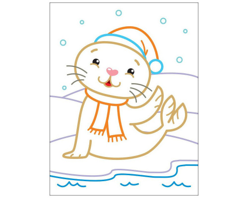 Дитячі кольорові розмальовки "Пінгвіненя" 18701, 2-3 роки