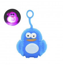 Іграшка-антистрес їжачок "Пінгвін" MS 3575(Blue) блимає, 7 см