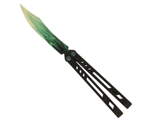 Нож деревянный сувенирный "SO-2 БАБОЧКА DRAGON GLASS ИЗУМРУД" SO2BALDG