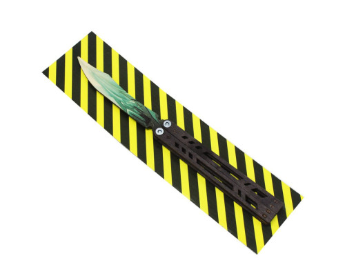 Нож деревянный сувенирный "SO-2 БАБОЧКА DRAGON GLASS ИЗУМРУД" SO2BALDG