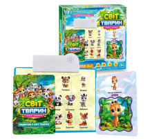 Детская интерактивная книга "Мир животных" 70456 сенсорные кнопки, украинский язык