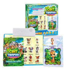 Дитяча інтерактивна книга "Світ тварин" 70456 сенсорні кнопки, українська мова