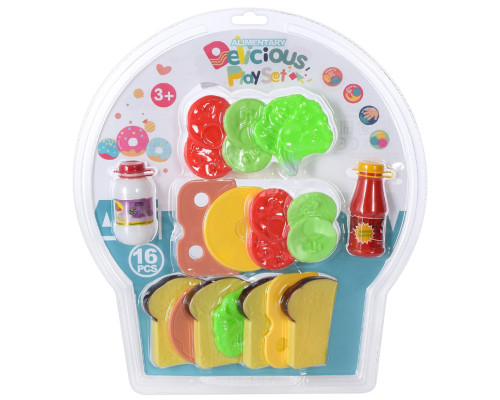 Дитячий ігровий набір "Продукти" 500C сендвічі, кетчуп, 16 предметів