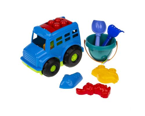 Пісочний набір Автобус "Бусик" №3 Colorplast 0107  Синій