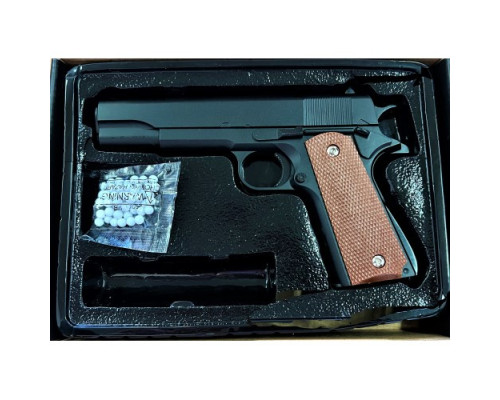 Детский пистолет на пульках "Colt M1911 Classic" Galaxy G13 металл-пластик черный