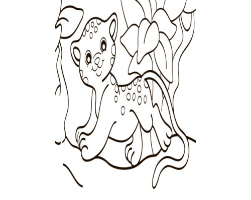 Дитяча водна розмальовка: Екзотичні тварини 734012, 8 сторінок