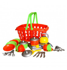 Набір посуду в кошику "Галинка 10" 1172TXK 28 предметів