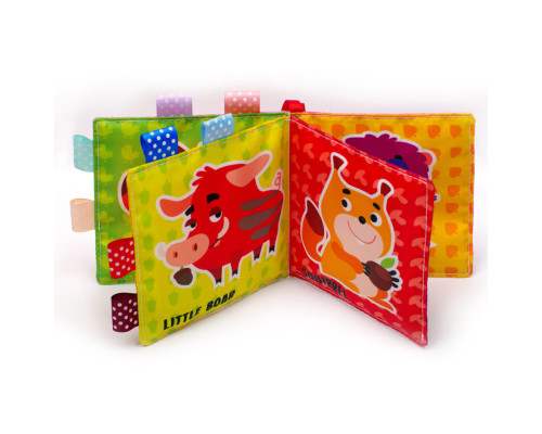 Развивающая  мягкая книга  "Песик Гав-Гав " 823451, 8 рисунков