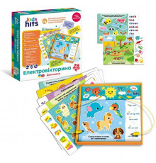 Електровікторина дитяча "Двомовний" KH55/002 у комплекті 6 карток 12 завдань
