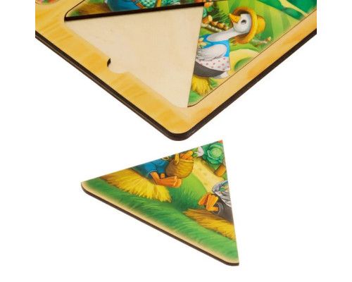 Деревянный пазл-вкладыш "Овцы и гуси" Ubumblebees (ПСД181) PSD181 в рамке