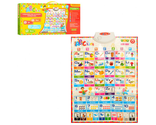 Интерактивный развивающий плакат 7031 ENG рус/англ языки