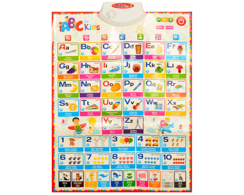 Интерактивный развивающий плакат 7031 ENG рус/англ языки