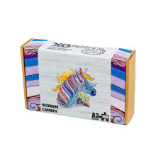 Фигурный деревянный пазл A3 "Сказочный единорог" PuzA3-00721, 148 элементов