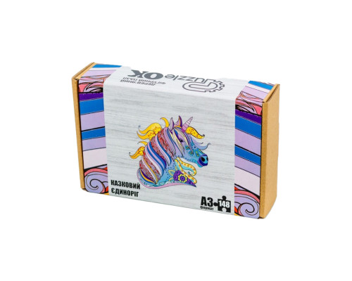 Фигурный деревянный пазл A3 "Сказочный единорог" PuzA3-00721, 148 элементов