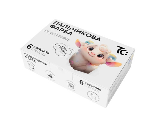 Дитячий набір пальчикових фарб 7C40601, 6 кольорів