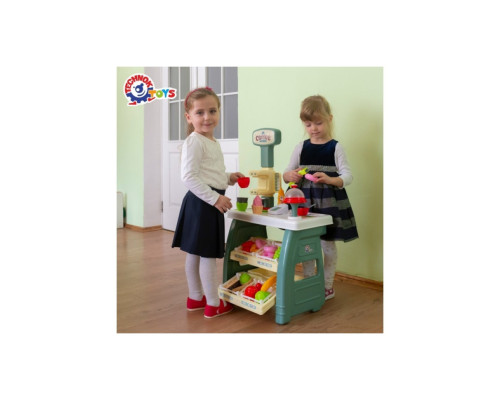 Игровой детский набор "Кофейня" 9765TXK прилавок с полками, игрушечные сладости