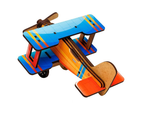 Детский деревянный 3D конструктор "Турбо планер" Puz-00959, 27 деталей