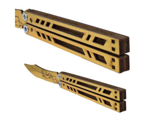 Нож деревянный сувенирный "SO-2 БАБОЧКА LEGASY ЗОЛОТО" SO2BAL-G