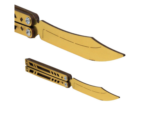 Нож деревянный сувенирный "SO-2 БАБОЧКА LEGASY ЗОЛОТО" SO2BAL-G