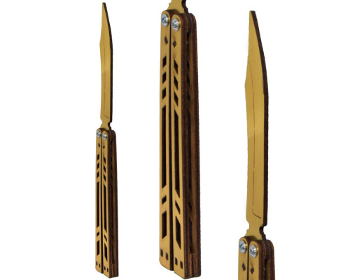 Нож деревянный сувенирный "SO-2 БАБОЧКА LEGASY ЗОЛОТО" SO2BAL-G
