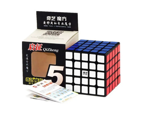 Головоломка Кубик Рубіка QiYi MofangGe 159black 5х5 з наклейками
