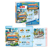 Дитяча інтерактивна книга "Транспорт" 36125WT сенсорні кнопки, українська мова