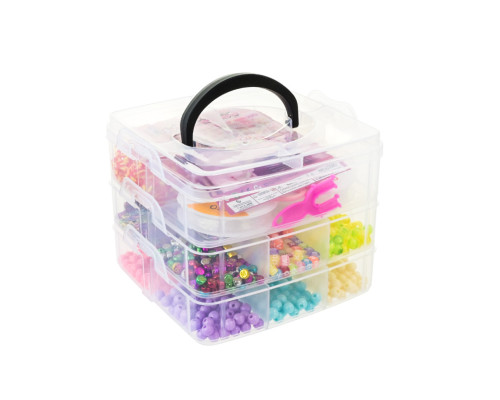 Набор для плетения украшений 330-147 трехэтажный бокс, бисер, бусины