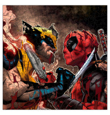 Фігурний пазл з дерева "Дедпул і Росомаха" PZ012-A4C-AC 75-125 деталей, розмір А4, картонна коробка