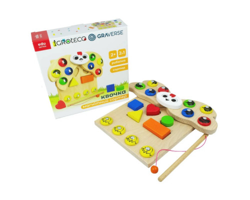 Деревянная развивающая игра "Магнитный сортер Квочка" 900637