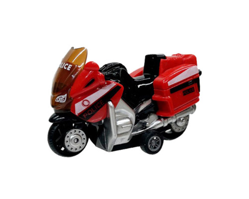Мотоцикл дитячий "Police" AP7442 масштаб 1:64 з безпечних матеріалів Червоний