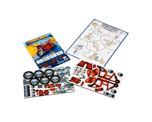 Детский деревянный 3D конструктор "Турбо байк" Puz-00961, 91 деталь