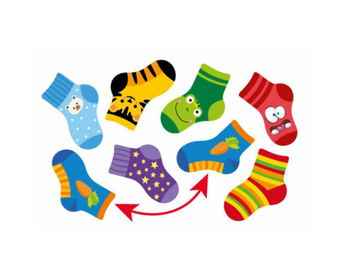 Настільна гра-мемо "Втрачені шкарпетки" 200000018, 64 картки