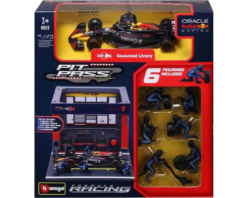 Ігровий набір Формула-1 "Pit Pass Oracle red bull racing" Bburago 18-38453 (#1)