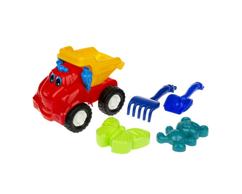 Пісочний набір Самоскид "Смайл" №2 Colorplast 0138  Червоний