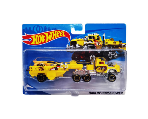 Дитячий ігровий набір машинок T-P771-1(Yellow) з трейлером