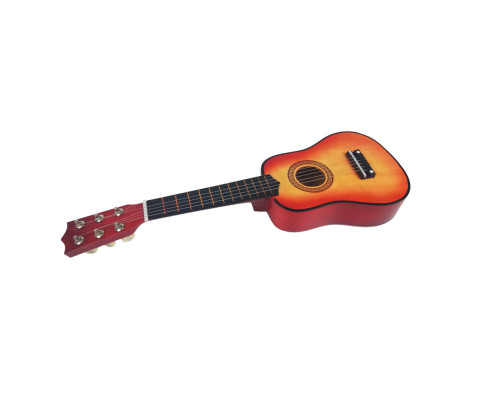 Іграшкова гітара з медіатором M 1 369 дерев'яна  Помаранчевий