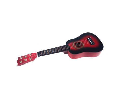 Іграшкова гітара з медіатором M 1 369 дерев'яна  Червоний