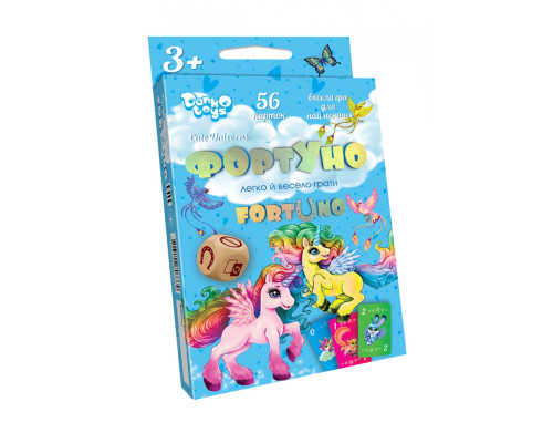 Дитяча розвиваюча настільна гра "ФортУно Cute Unicorns" UF-04-01U укр. мовою