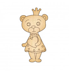 Заготовка брошки для розфарбовування "Ведмедик-1" FDZB-033