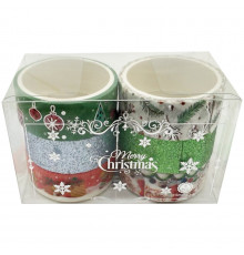 Набір декоративний скотч "Merry Christmas" XM-JD2273-4, 1,5 см x 2 м