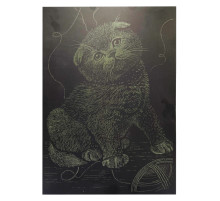 Гравюра А4 "Кіт" ГрА4-18з економ варіант в пакеті 29,7х21 см