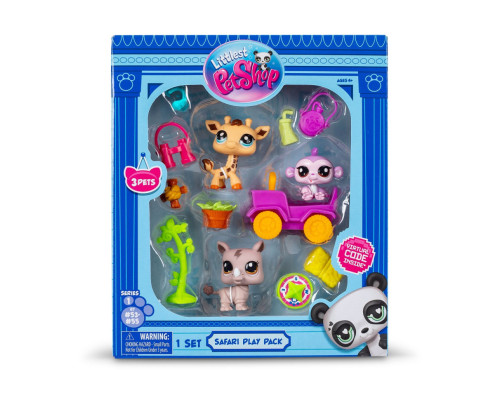 Игровой набор "Сафари" Littlest Pet Shop 00524 аксессуары и 3 фигурки