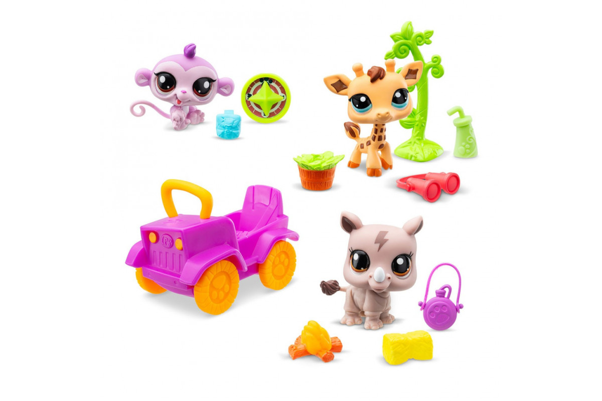 Игровой набор "Сафари" Littlest Pet Shop 00524 аксессуары и 3 фигурки Игровой набор "Сафари" Littlest Pet Shop 00524 аксессуары и 3 фигурки