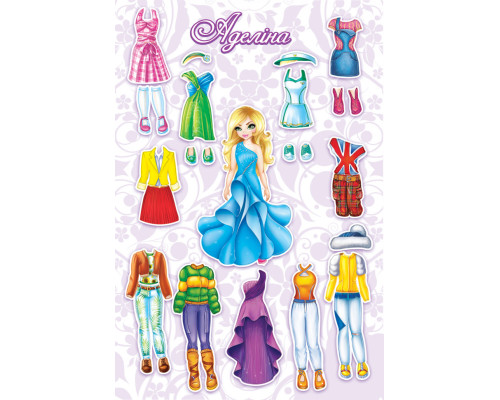 Настільна гра «Одягни ляльку. Аделіна» 800132 на магнітах