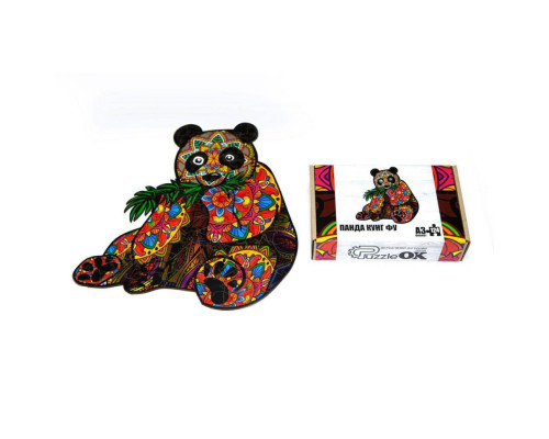 Фігурний дерев'яний пазл A3 "Кунг-фу Панда" PuzA3-01211, 124 елемента