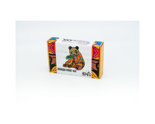 Фігурний дерев'яний пазл A3 "Кунг-фу Панда" PuzA3-01211, 124 елемента