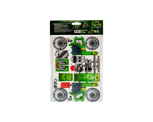 Детский деревянный 3D конструктор "Турбо трактор" Puz-00960, 71 деталь