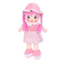 Дитяча іграшкова лялька FG240408152A-1(Light-Pink) 38 см, м'яка набивна, петелька