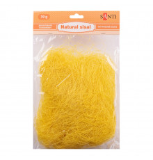 Декоративный наполнитель Сизаль 742781 натуральный, 30 грамм, желтый